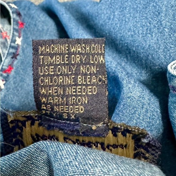 New Directions Vintage Women’s Denim Cat Lady Patriotic Sleeveless top Size M - Picture 5 of 13